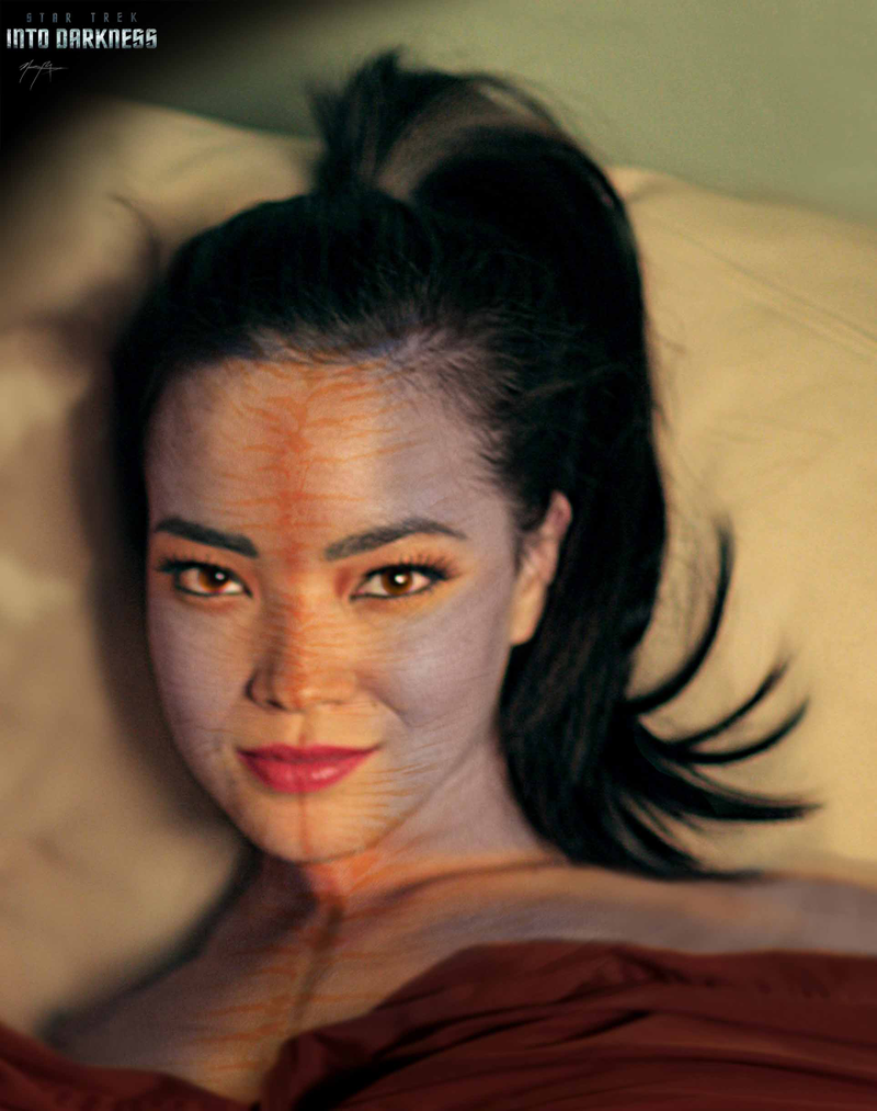 Illustration for article titled See the alien ladies who nearly joined Kirk's threesome in Star Trek 2